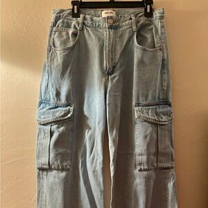 AGOLDE Minka Wide-Leg Cargo Light Wash Jean
